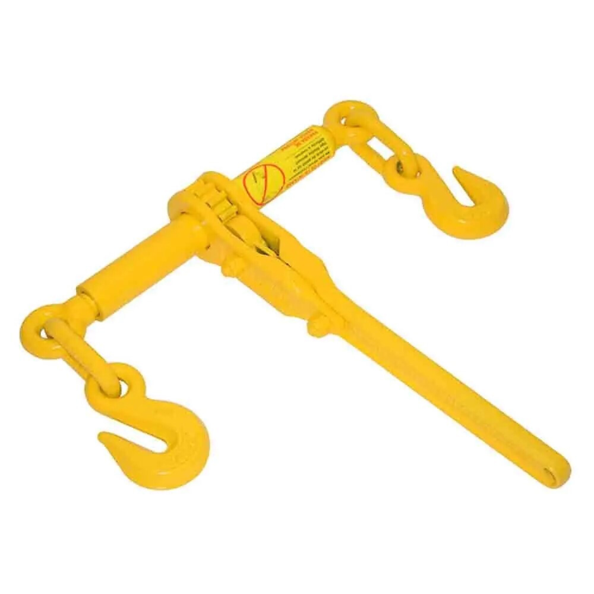 Ancra, XHD Series Load Binder, Ratchet-Type Mechanism, 6600 lb Working Load Limit, Grab Hooks on Both Ends, Yellow Finish, Model# 50360-20